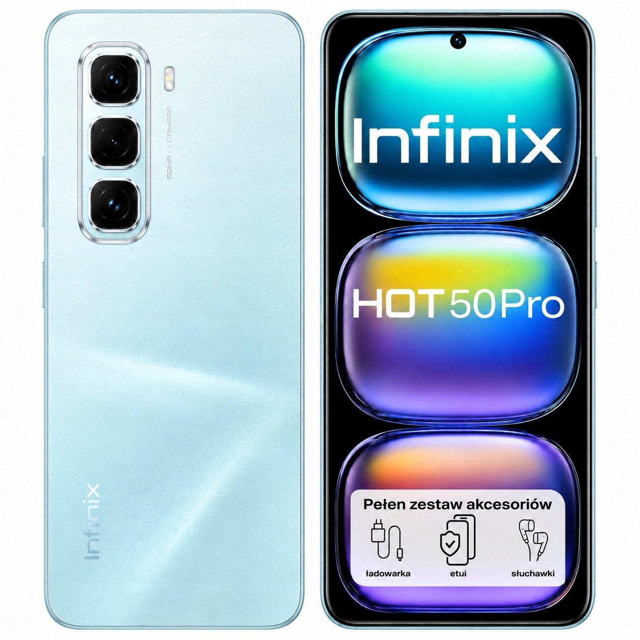 Infinix Hot 50 Pro 8/256GB Funkcje AI 6.78" 120Hz 50Mpix Niebieski