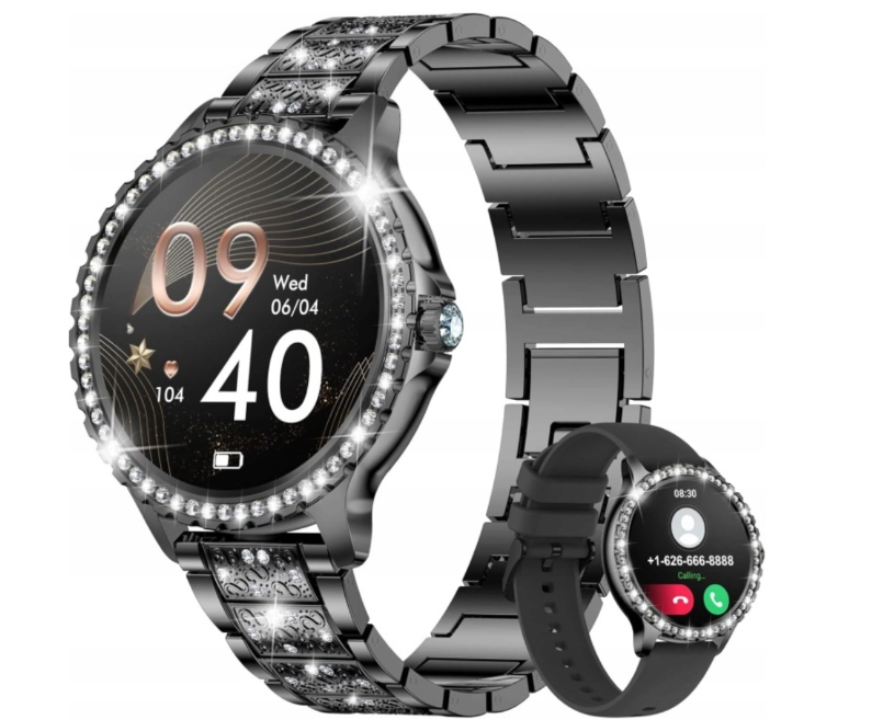 Lige Chytré Hodinky 1,32" Diamantové Fitness hodinky iOS Android