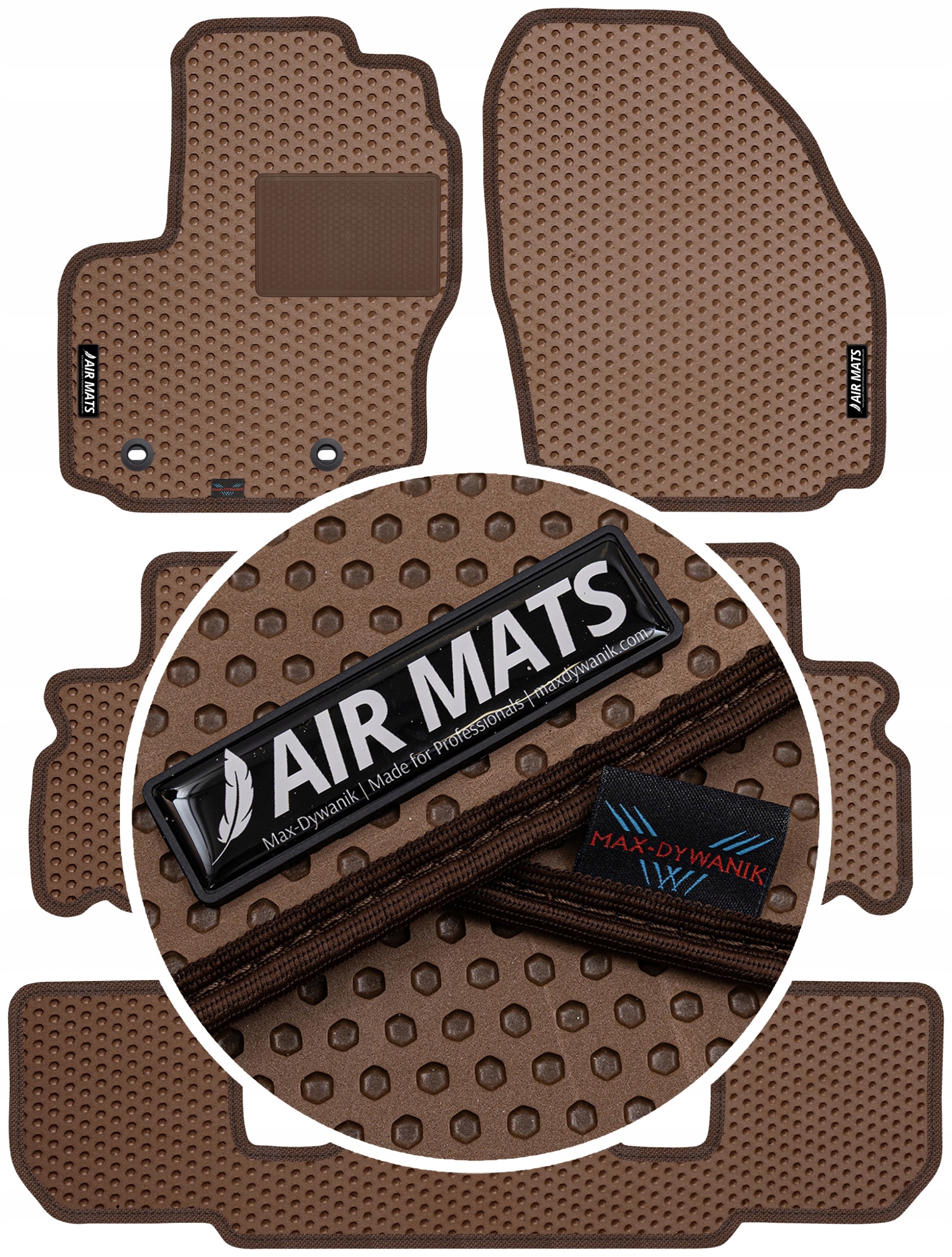 Ford S-Max I 7os 2006-2010 Gumové rohože Air Mats Bronzové