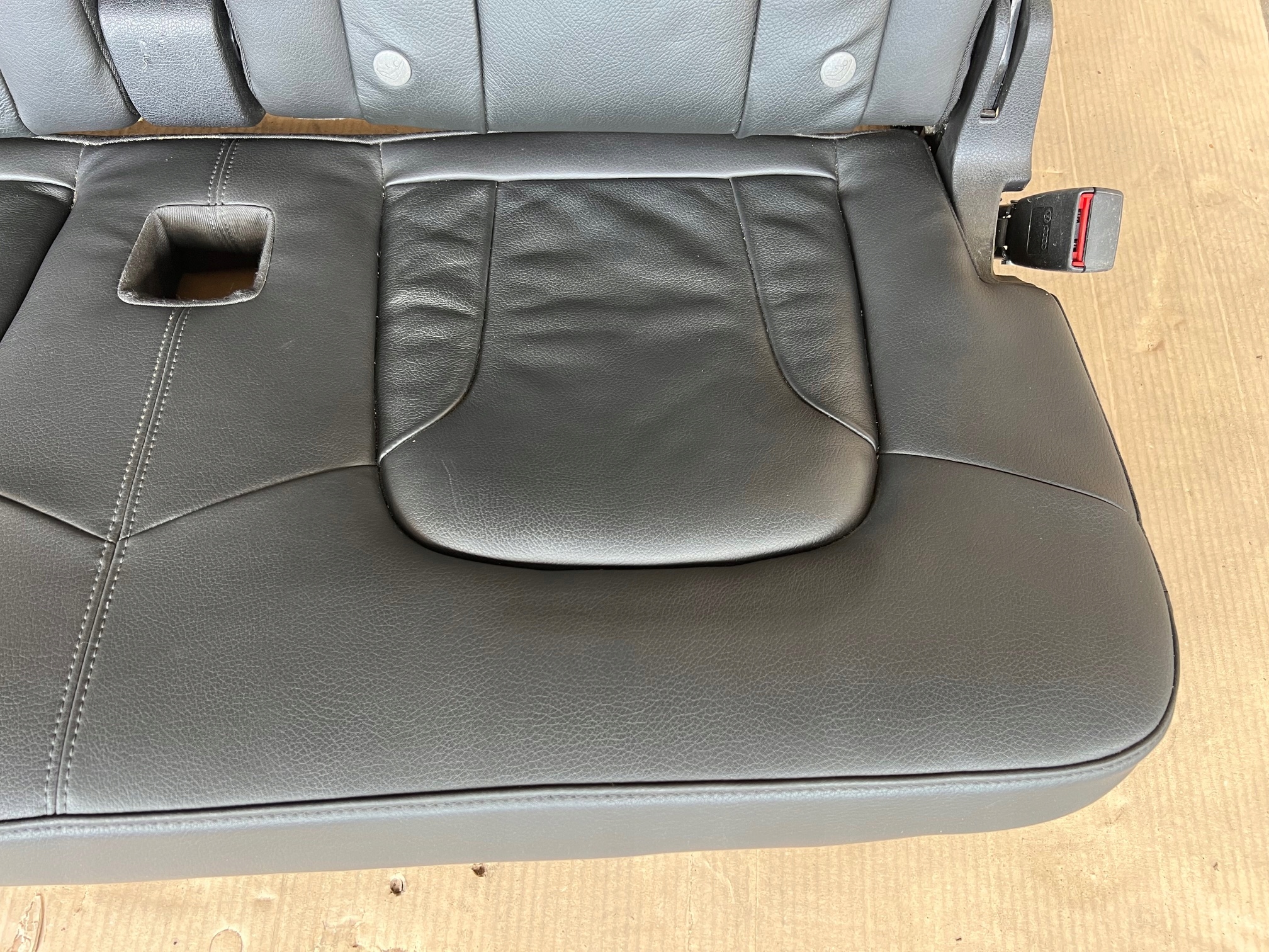 AUDI Q7 4L Sitz III 3 RZAD Leder schwarze SUPER STAN