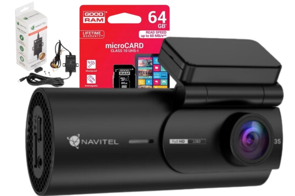 Wideorejestrator kamera samochodowa Navitel R35 + Smartbox + karta 64 GB