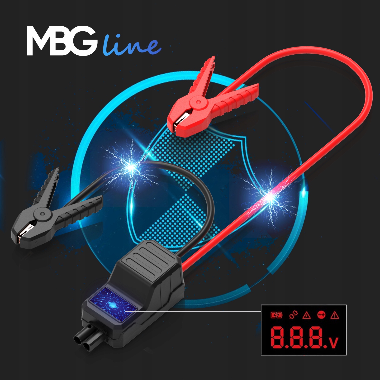 Mocny Jump Starter Booster 59.2Wh Powerbank 16000mAh QC3.0 Rozruch Latarka Model ET03 PRO MAX