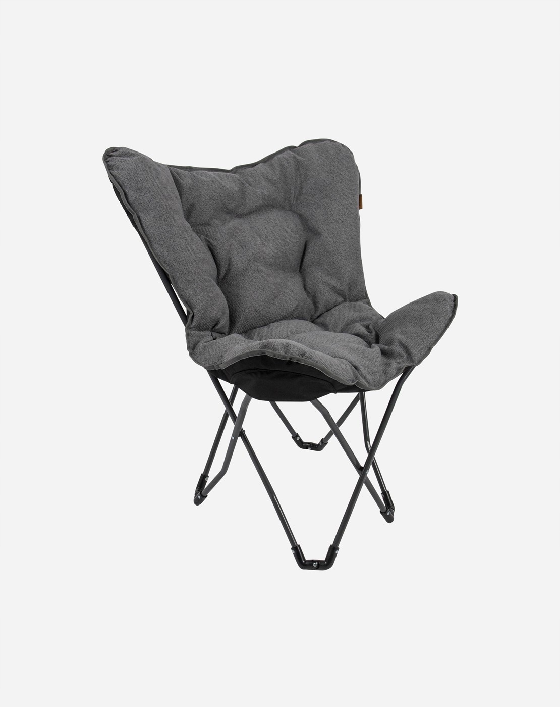 Krzesło Butterfly Grainger szare na kemping, do kamera, na taras Bo-Camp