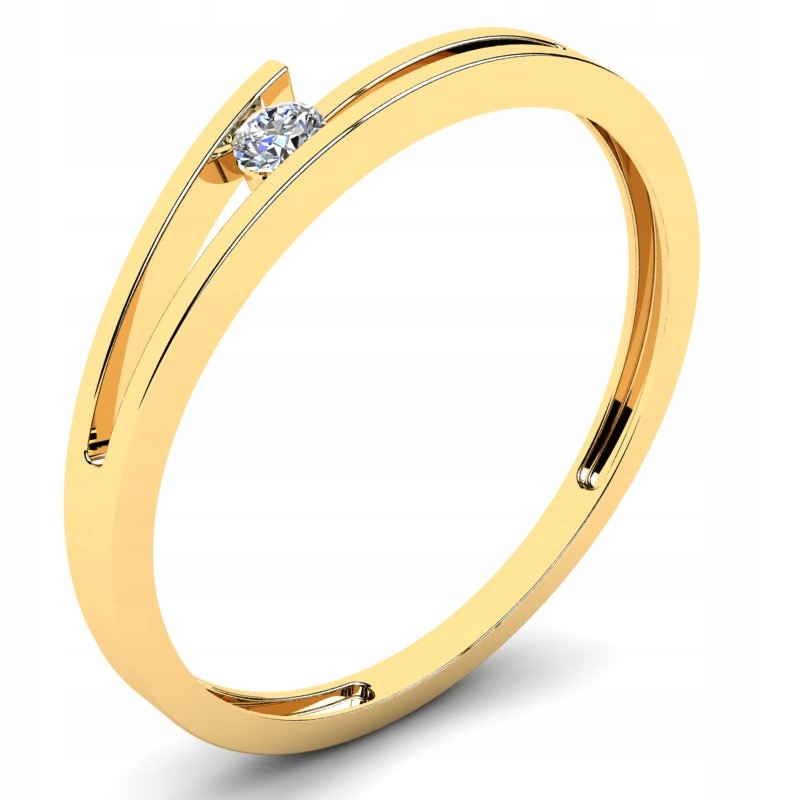 

Pierścionek Złoty Z Brylantem Na Zaręczyny 0,05CT