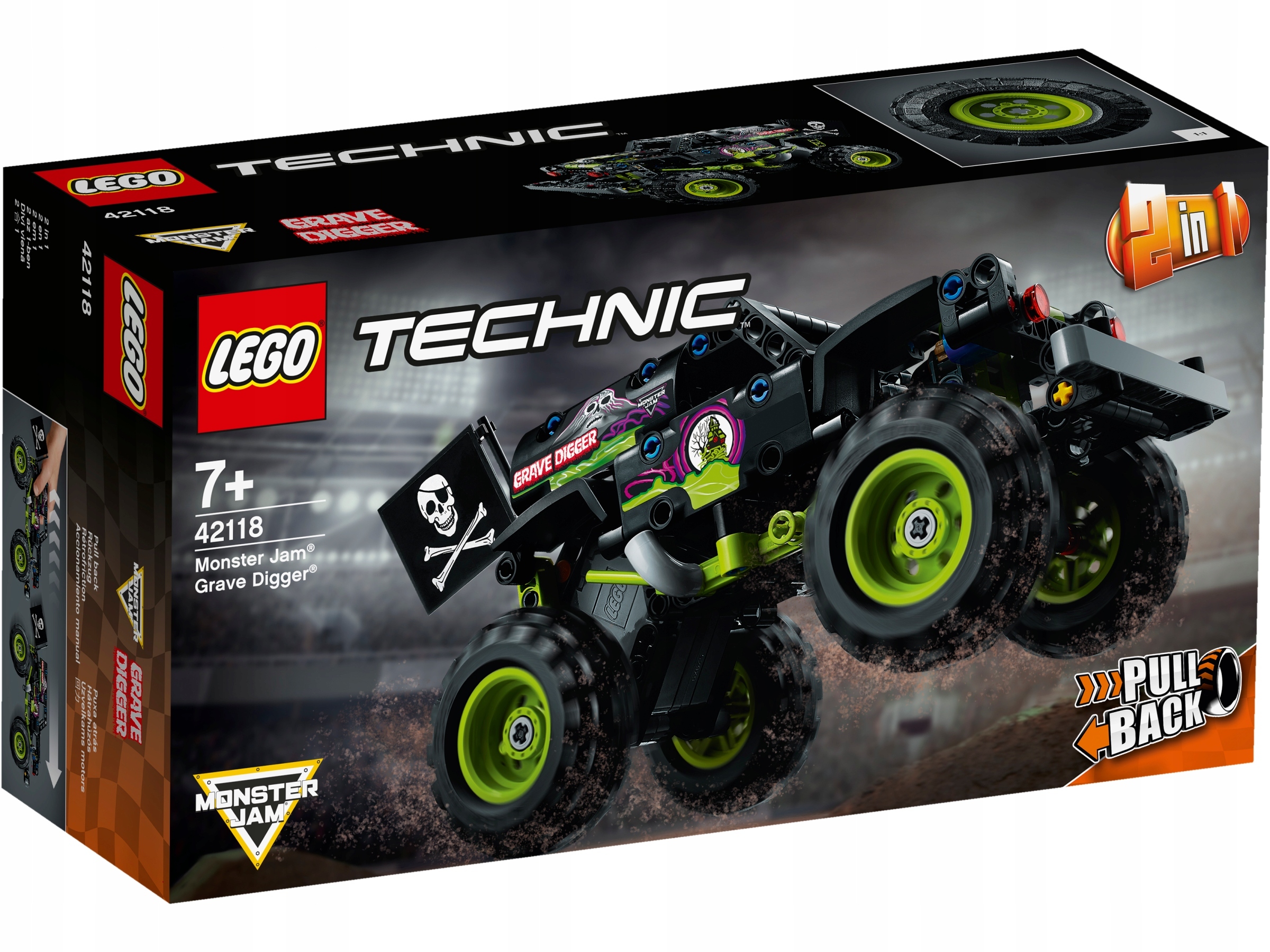 LEGO TECHNIC MONSTER JAM GRAVE DIGGER 42118 2w1 Marka LEGO