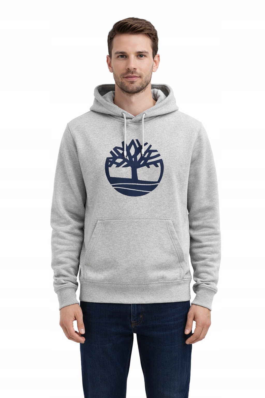 Timberland Šedá Pánská Mikina S Kapucí Z Bavlny S Logem S I4B