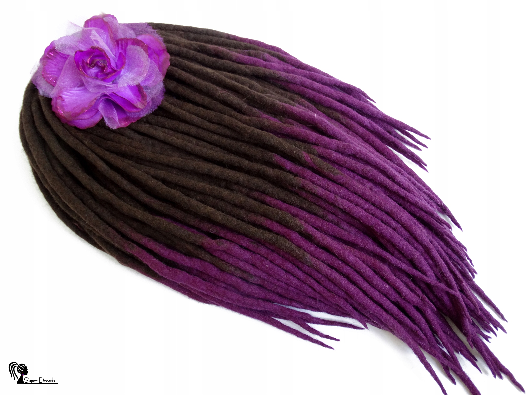 Vlněné pastelky Dredy, hnědé fialové, Fialkový Sen, 40 kusů