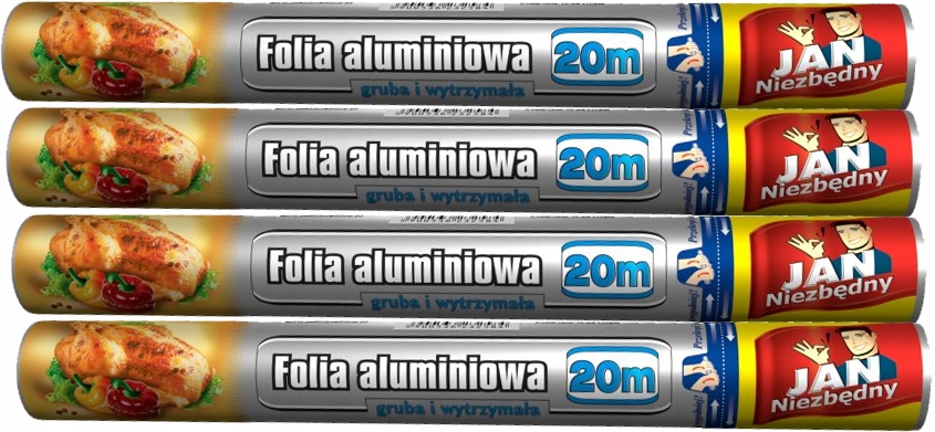 

Jan Niezbędny Folia Aluminiowa 20M Gruba Mocna x4