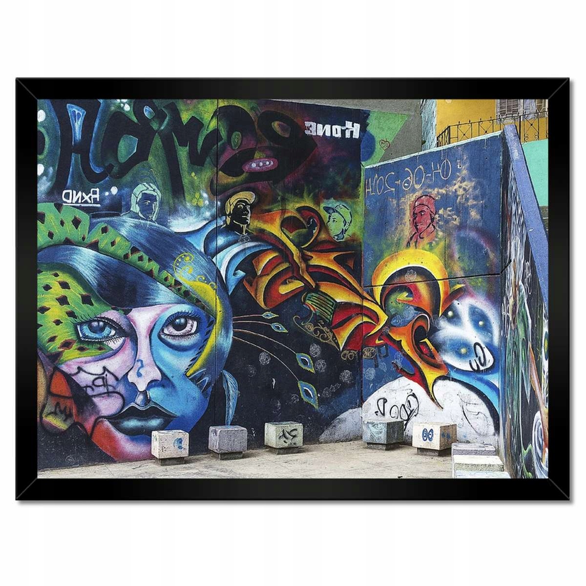 Plakáty v rámu 40x30 Graffitti Mural