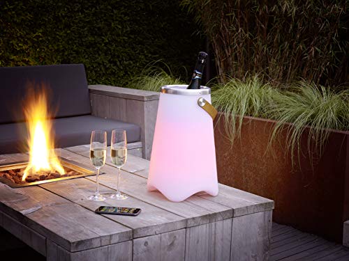Lampa Stołowa Zewnętrzna Z Chłodziarką Bluetooth RGBW Biała Jamaica RL LIVE — miniatura 7