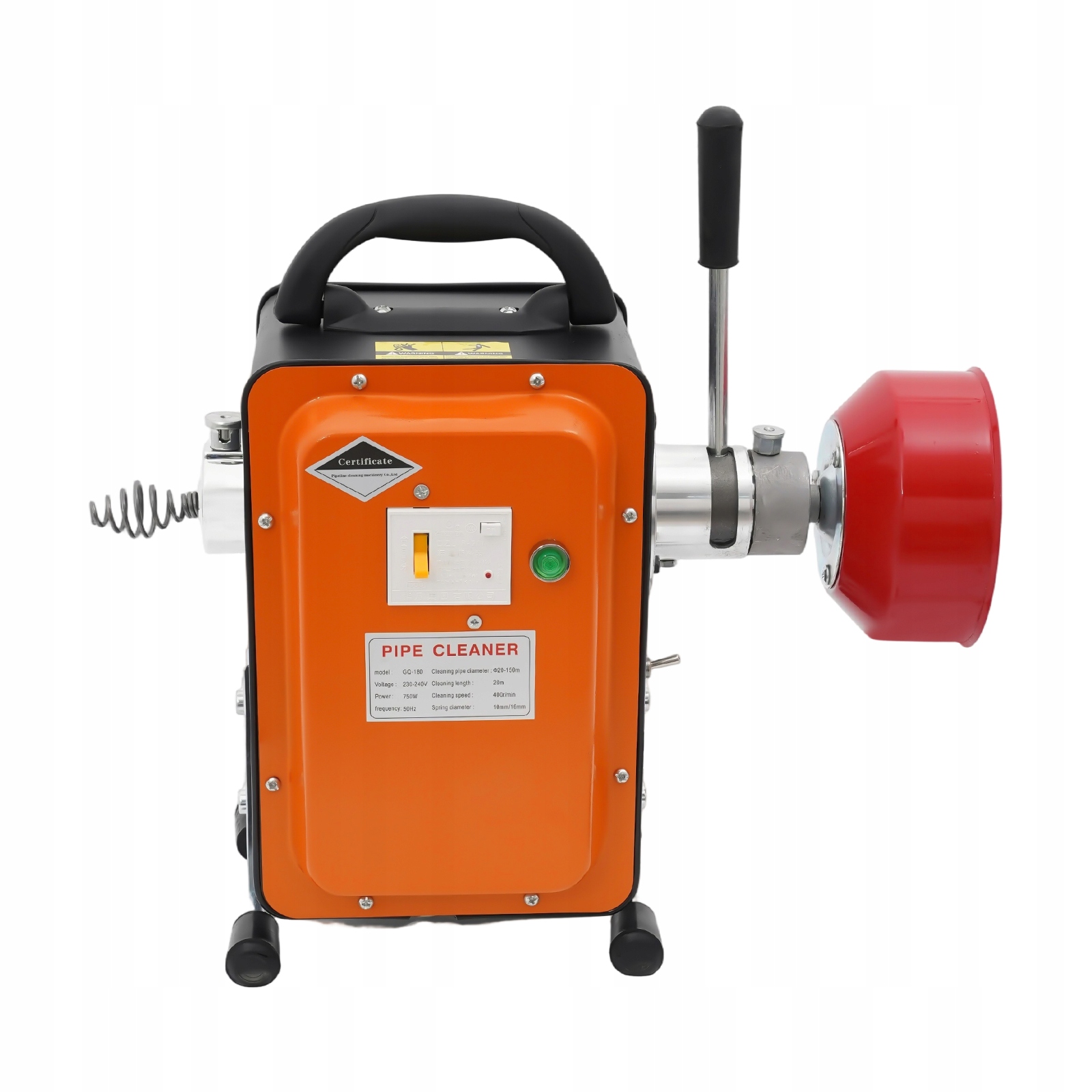 Čistička Odpadů Stroj Sada 750W 400RPM Stroj Na Čištění Kanalizačních Trubek