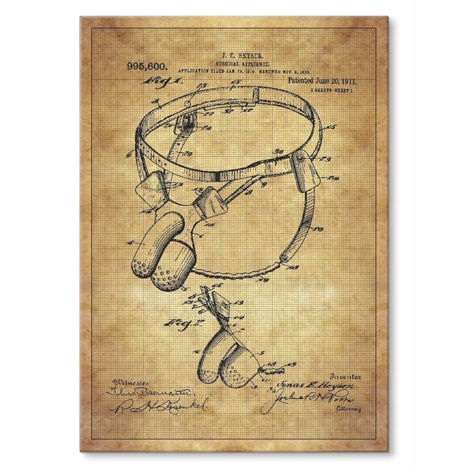 Kovový plakát patent pás cudnosti Dárek 42 x 59 cm