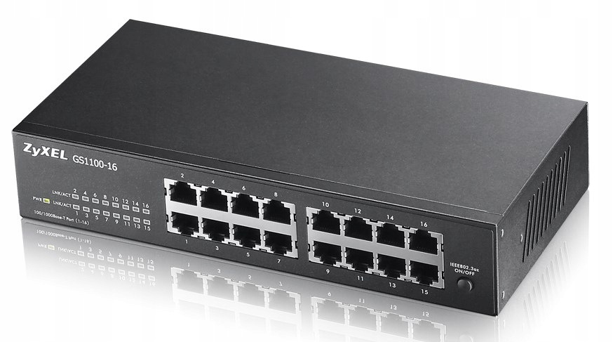 Prepínač Zyxel GS1100-16E-EU0101F Unmanaged