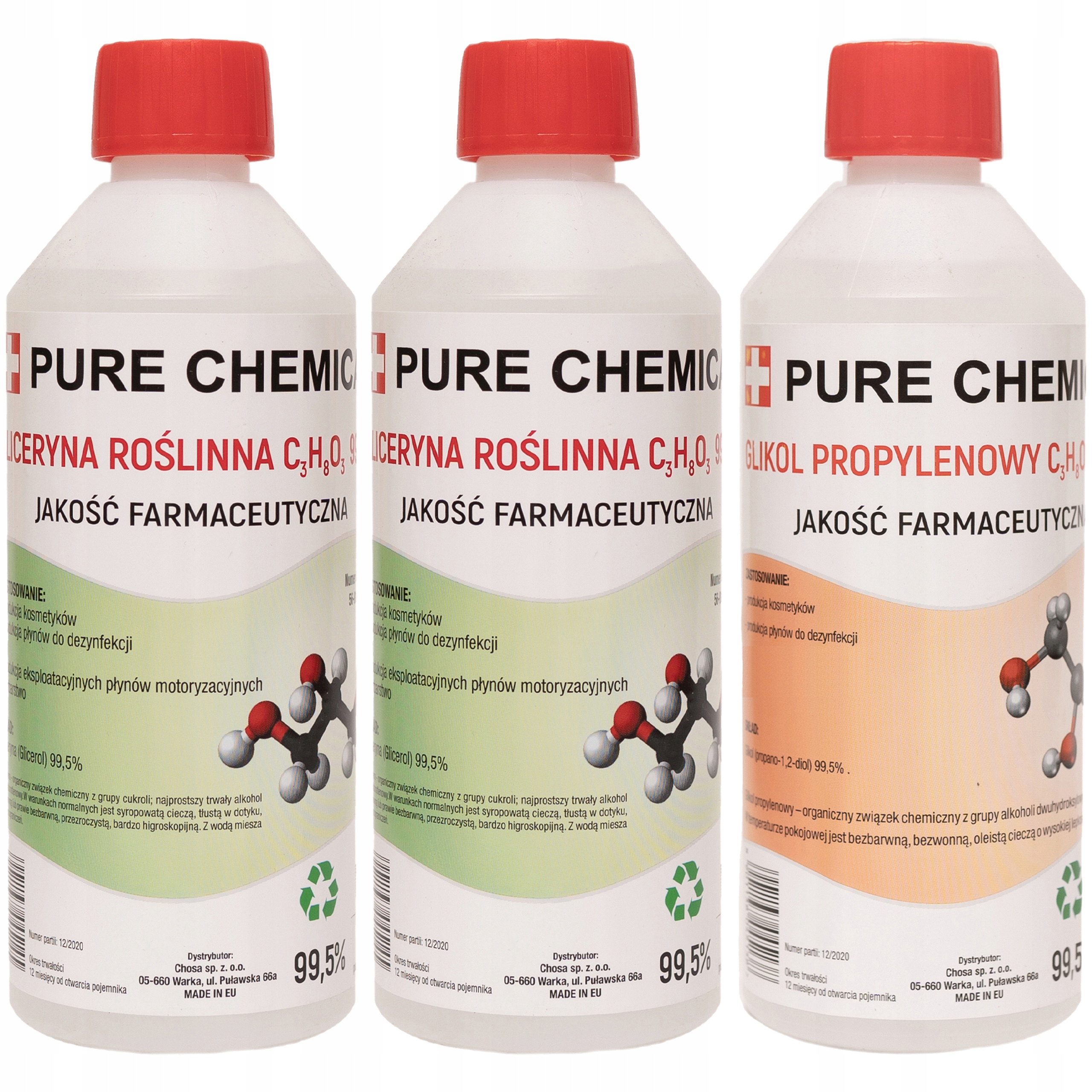 

2x Gliceryna I Glikol Czysty Bezwonny 1,5L 1500ml
