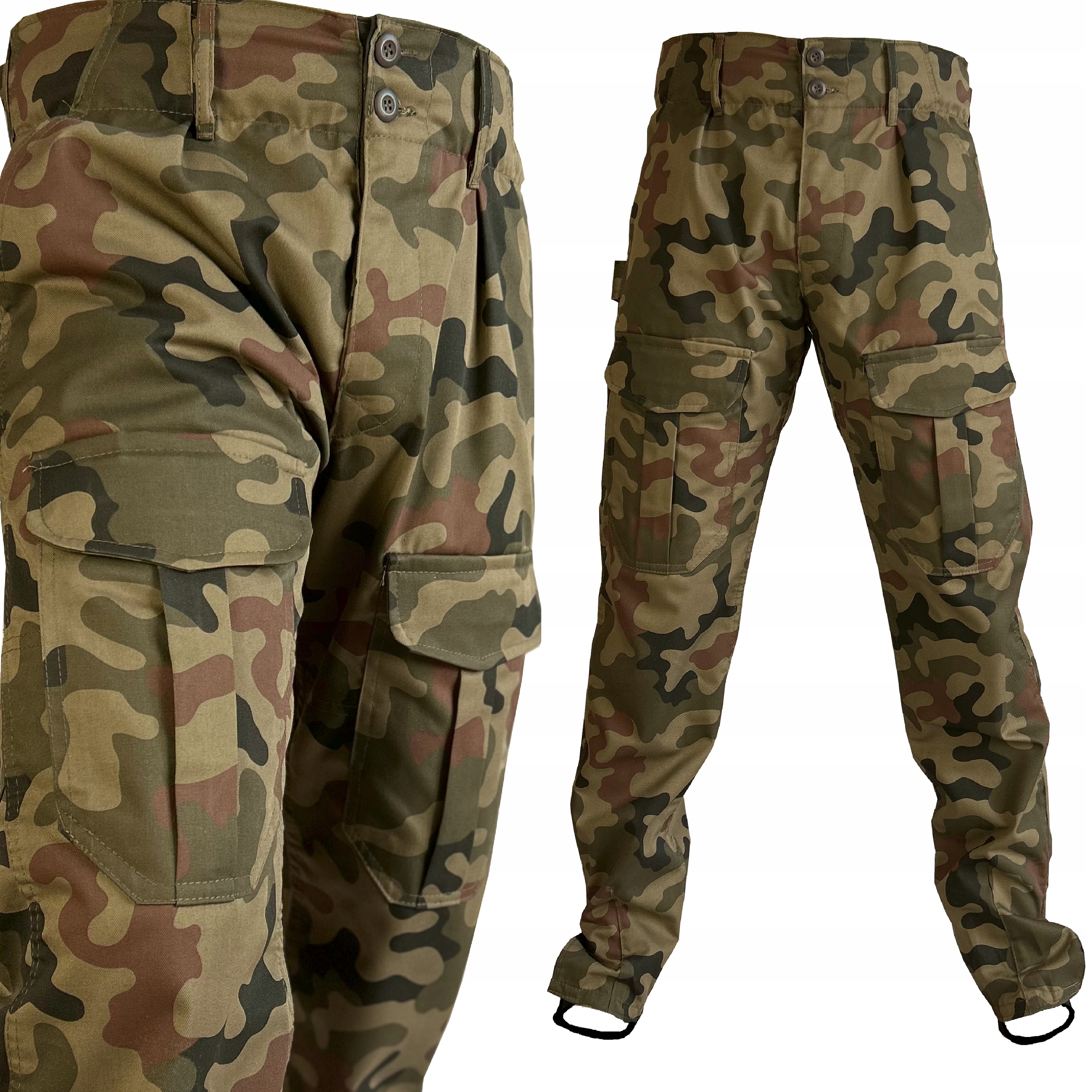 Spodnie Wojskowe Moro Bojówki Polskie wz93 z Gumką Pl Camo Grom 5XL