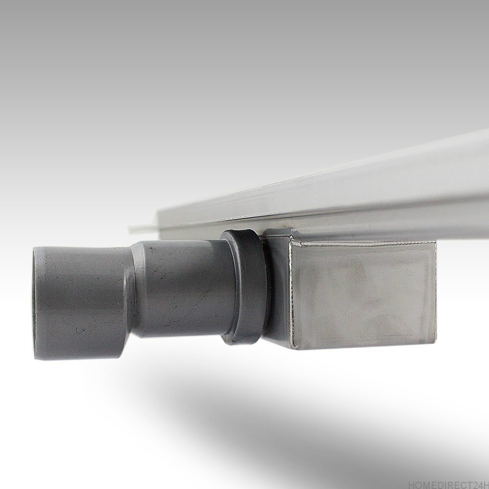 ODPŁYW LINIOWY Z SYFONEM STAL NIERDZEWNA 120cm MAT Głębokość 7.5 mm