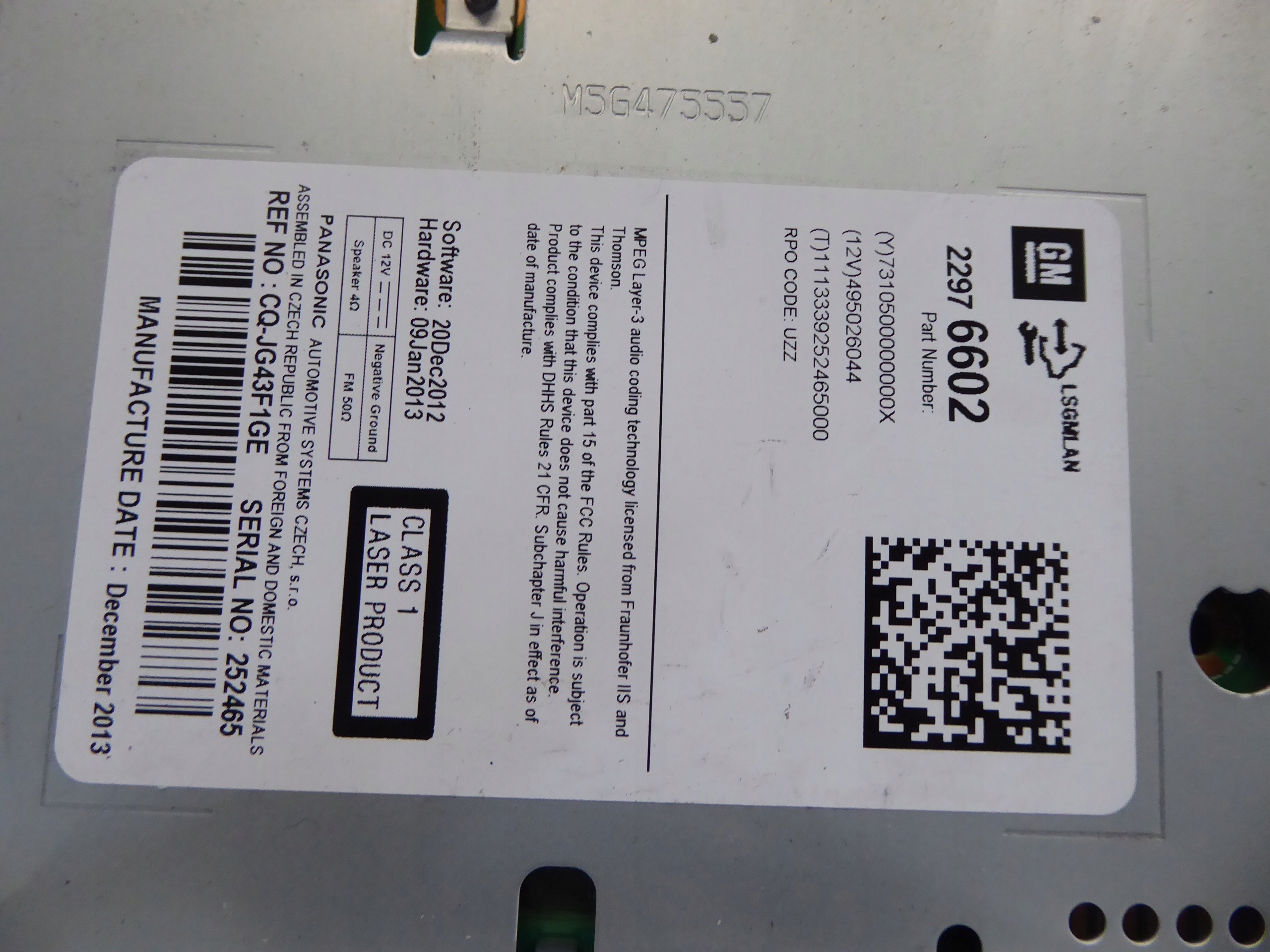 RADIO CD 400 plus display USB OPEL ZAFIRA C