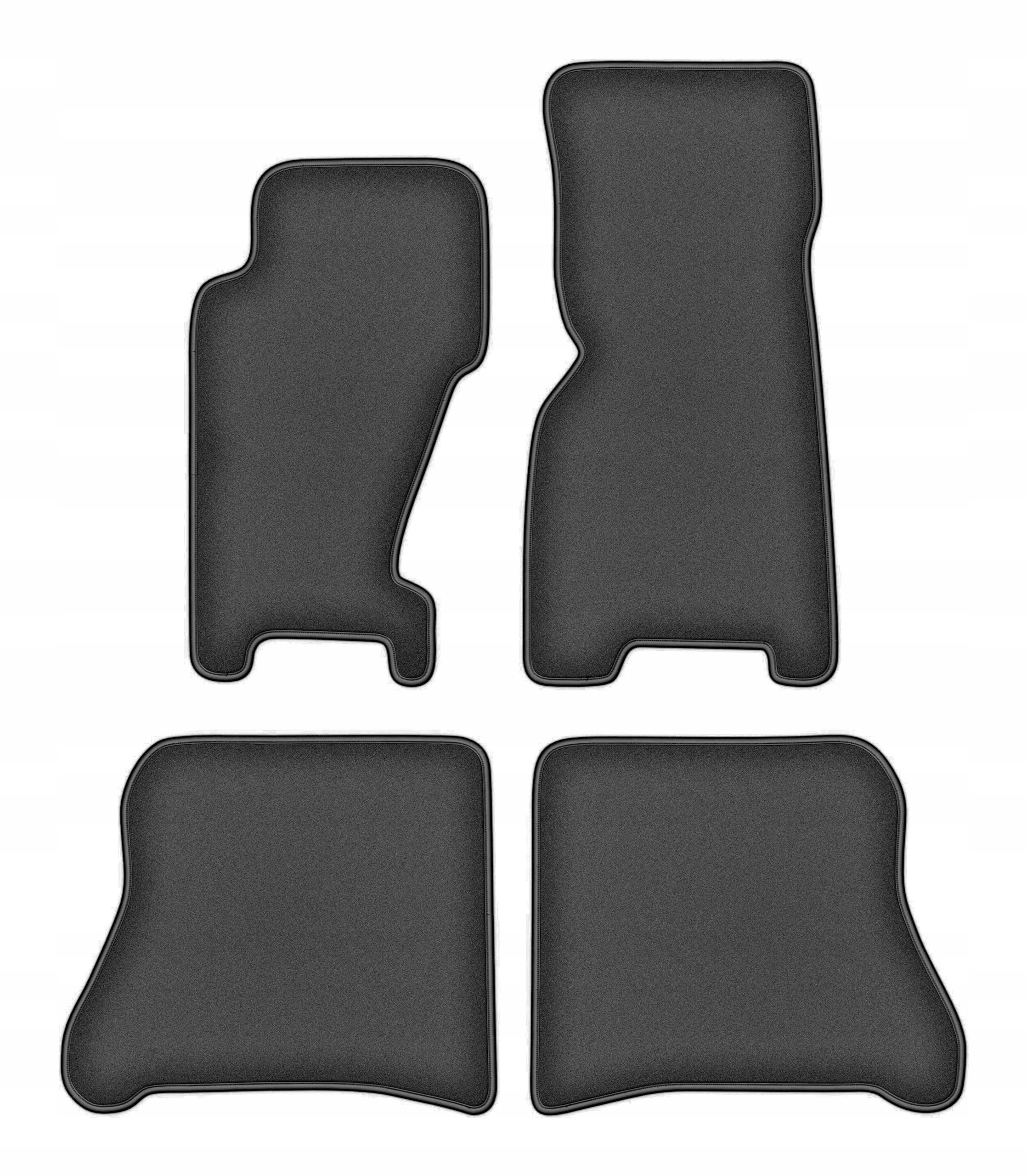 Velúrové koberčeky pre Jeep Grand Cherokee Wj 1998-2004 komplet Durban grafit