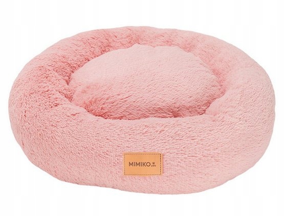 Levně Mimiko Pets pelíšek Shaggy kulaté L 60cm růžové
