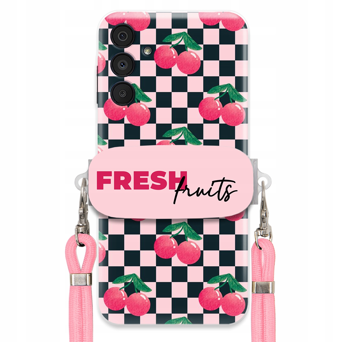 Puzdro pre Samsung A16 4G Crossbody vodítko držiak šachovnice Fresh Fruits