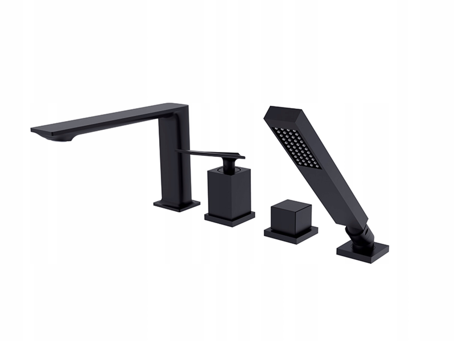 bateria wannowa 4-otworowa Aspira czarny mat Besco