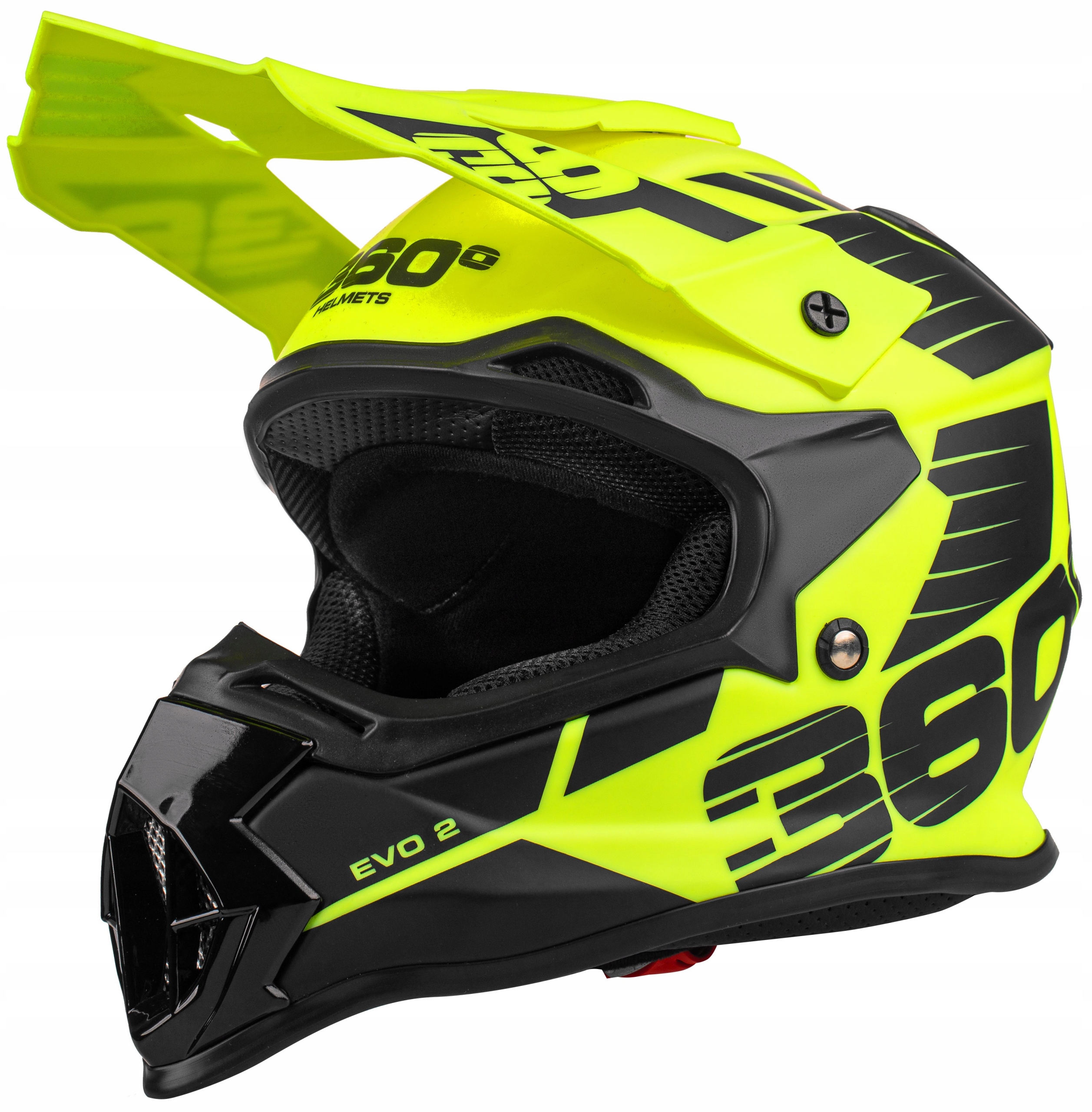 Kask Crossowy Enduro Motocyklowy Atv Mtb Na Quada Lekki Homologacja Fluo S