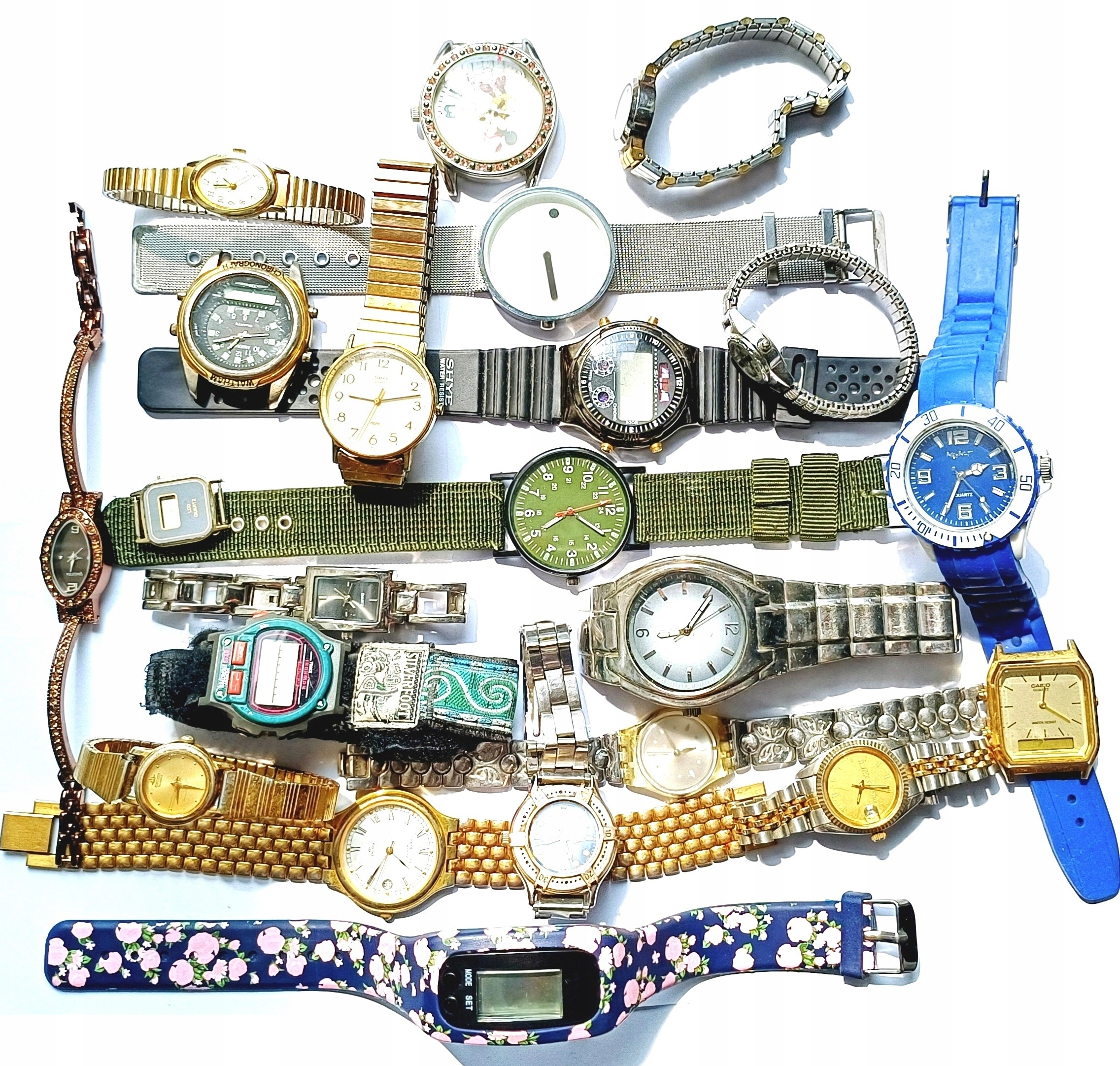 23 zegarki do naprawy na części Timex Seiko, Casio, Swatch, Solvil et Titus