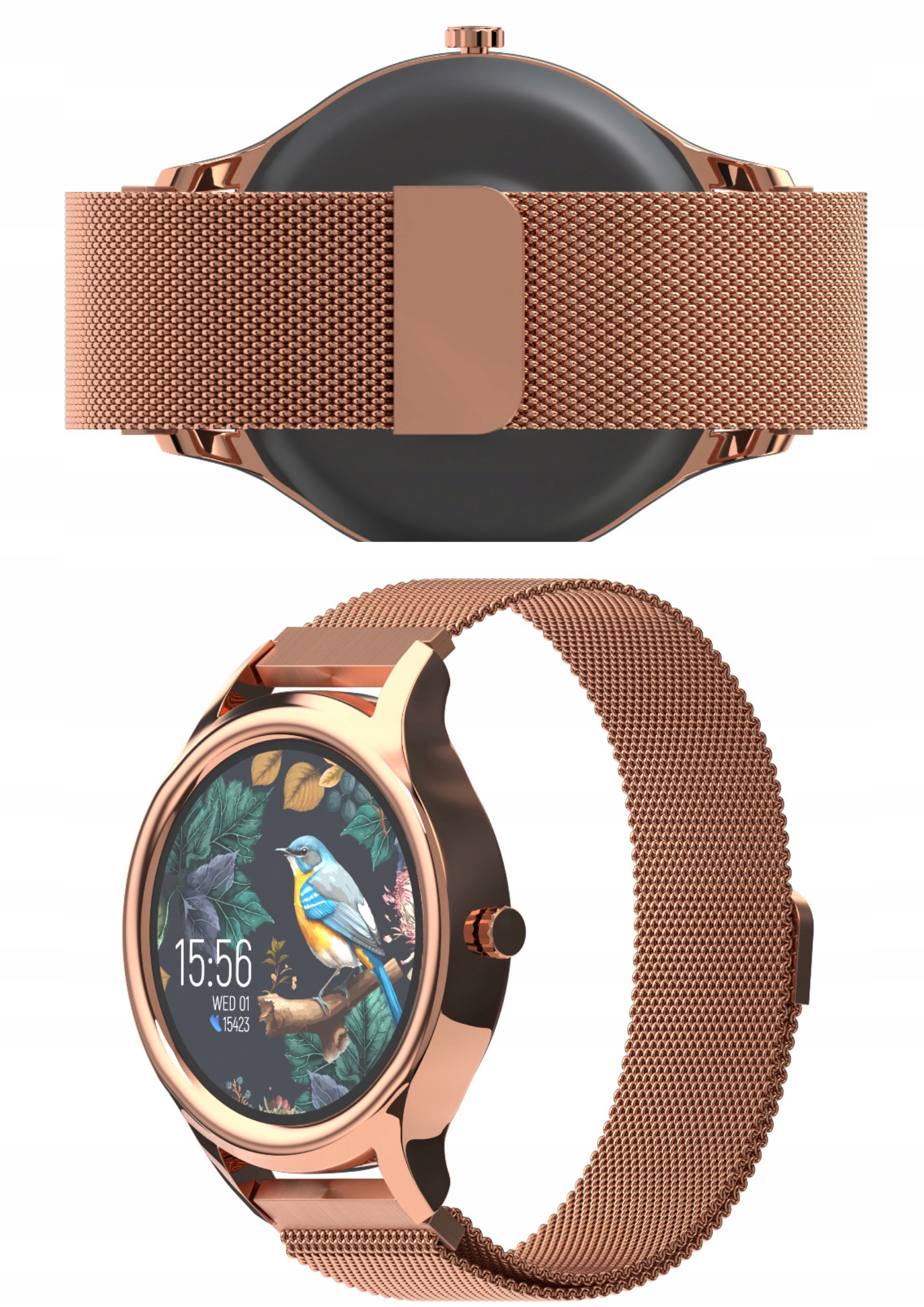 SMARTWATCH SPORTOWY ROZMOWY POLSKIE MENU 2 PASKI SB-340 ZŁOTY NA PREZENT