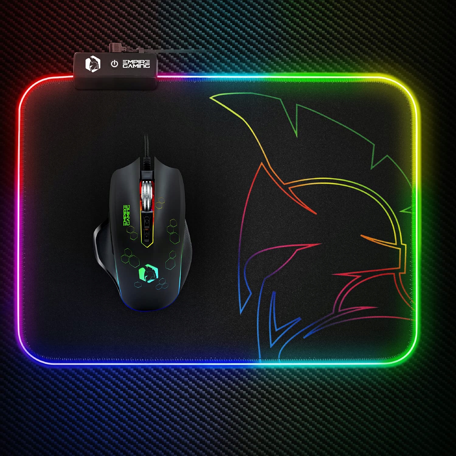 EMPIRE GAMING Podkładka Pod Myszkę RGB 12 Trybów Oświetlenia LED — miniatura 9