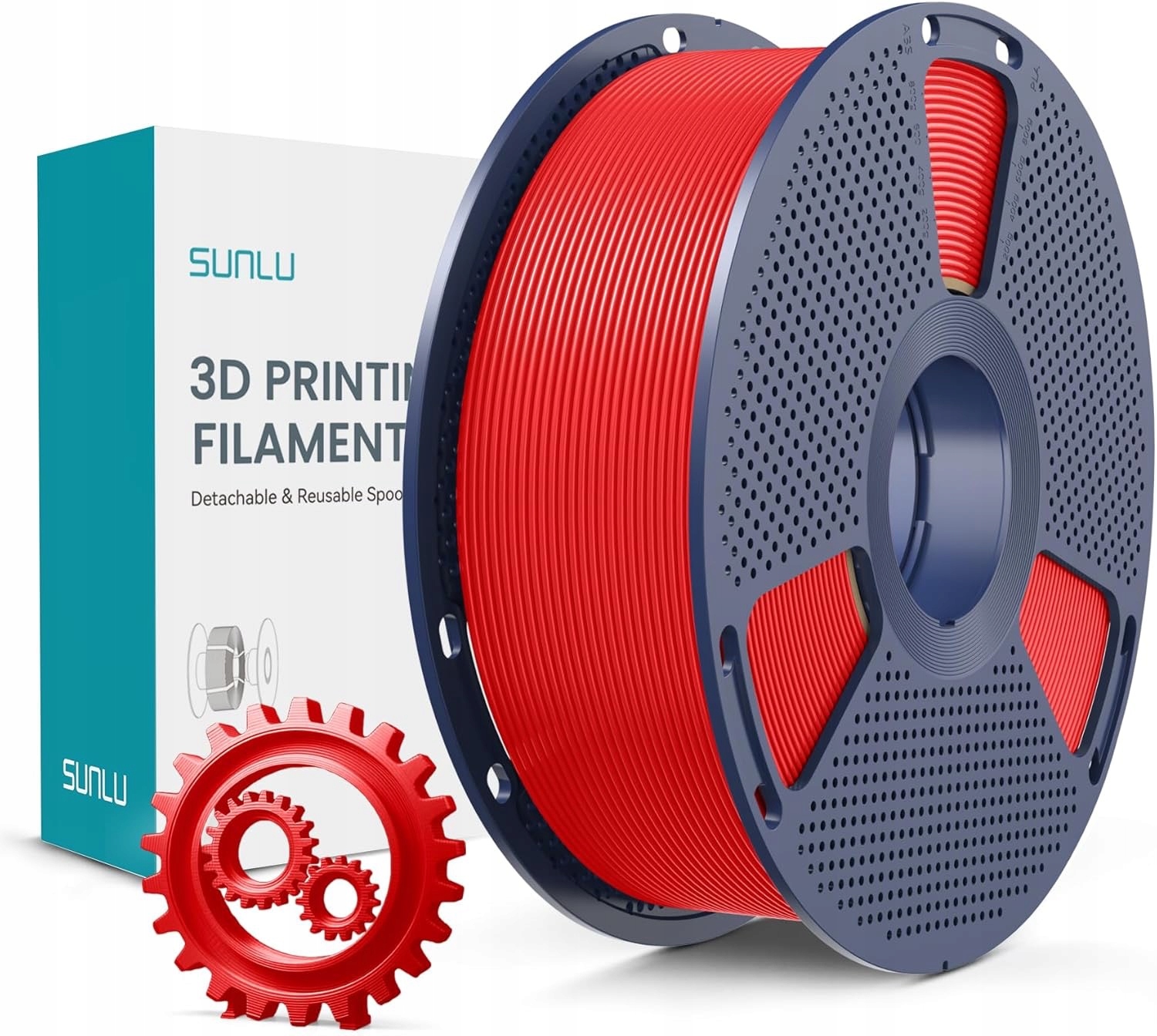 Filament Pla Sunlu 1,75 mm 1000 g czerwony 1kg