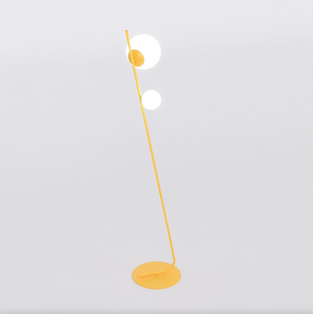 Podlahová lampa Tatu LP2 v oranžovej farbe – moderný dizajn