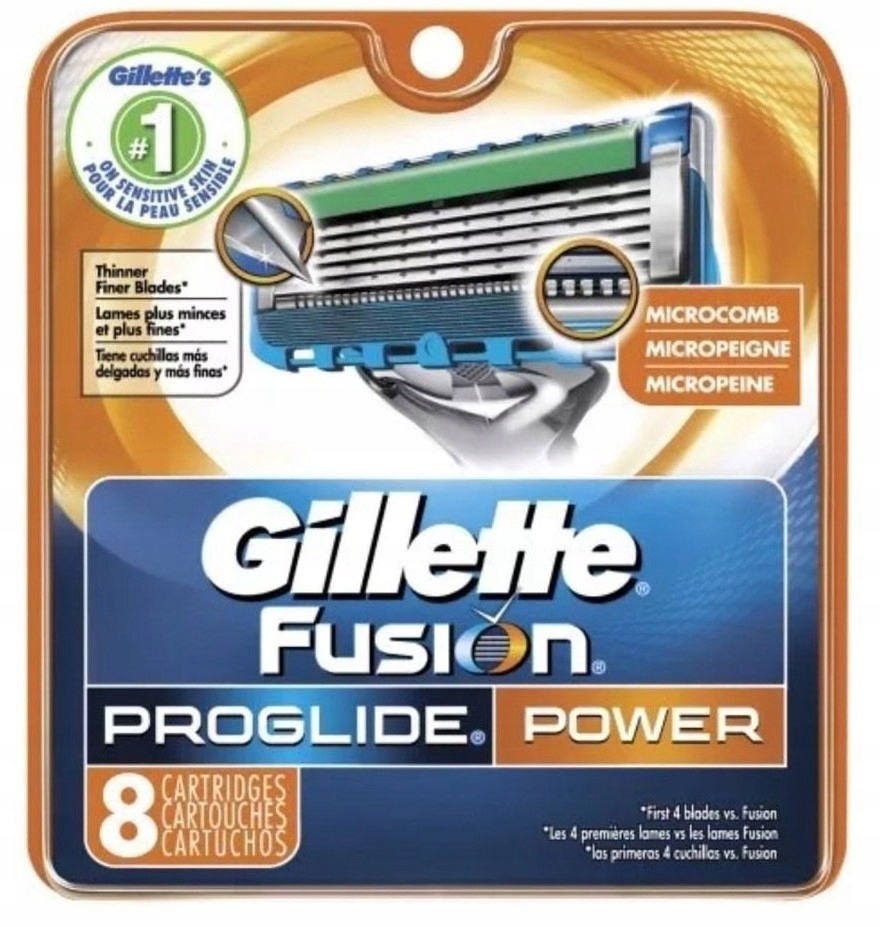 Gillette Fusion Proglide Power náplně 8ks Usa b-p