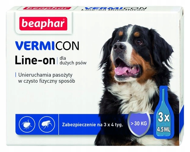 Levně Beaphar Vermicon Line-on Pes L Nad 30kg 3x4,5ml