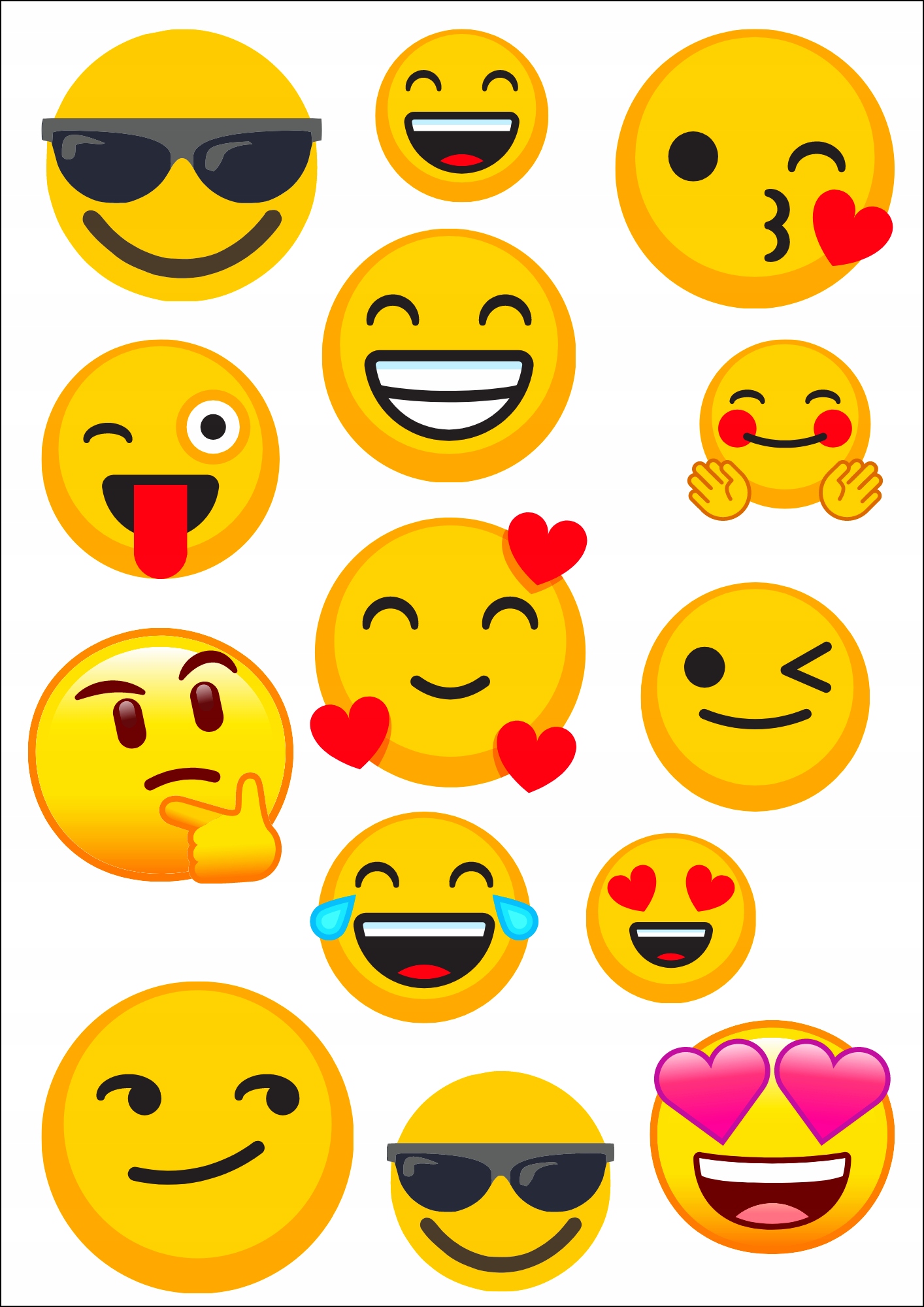 

PK15AD Tatuaże tymczasowe Emotikony Buźki zmywalne