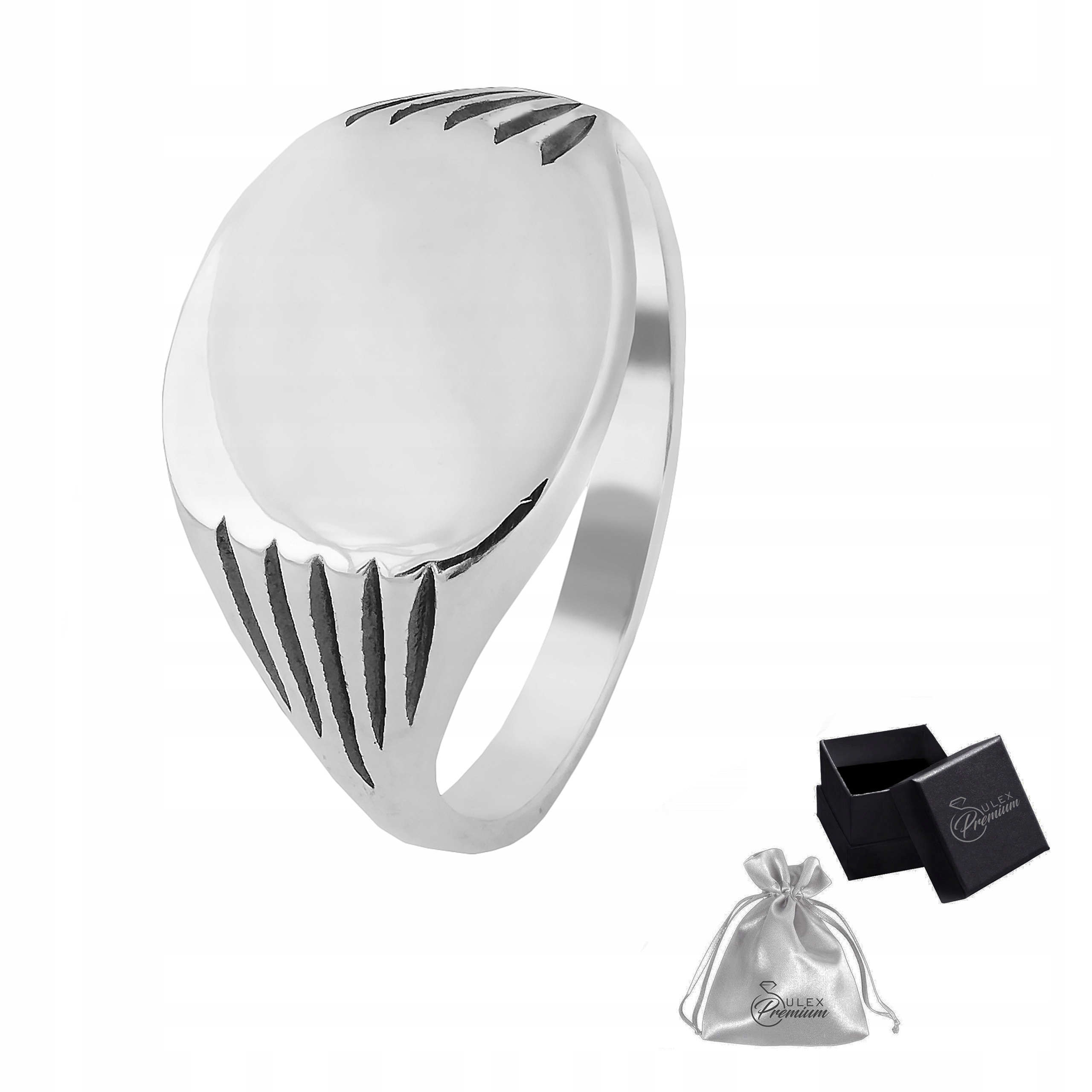 Stříbrný prsten ryzost 925 Elegantní leštěný prsten Gravírování vel.
