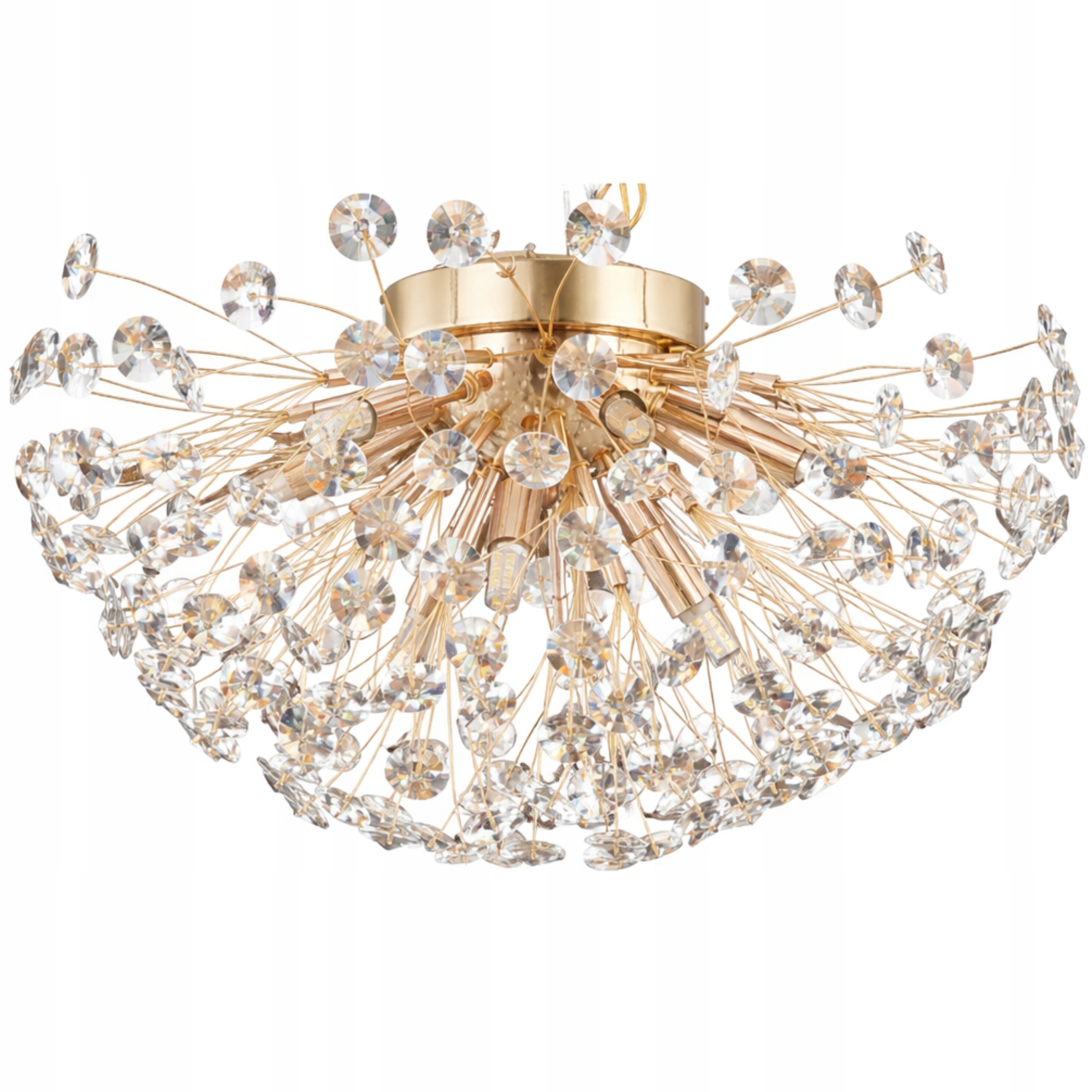 Stropná lampa 50 cm krištáľová zlatá stropné svietidlo luster moderná glamour