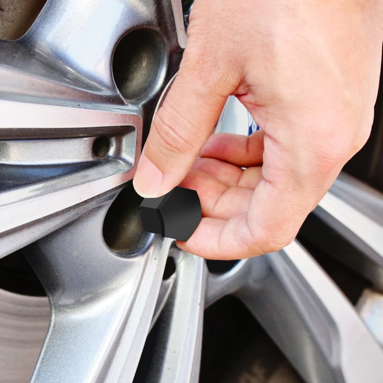 NASADKI NAKŁADKI NA ŚRUBY FELG na klucz 17 black Klucz 17
