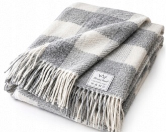 Přírodní vlněný přehoz na postel 155/200 cm Merino Wool