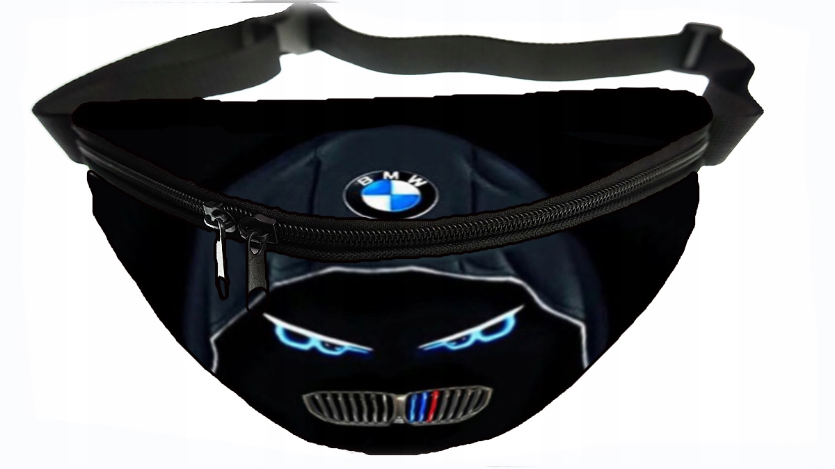 Nerka czarna BMW power saszetka biodrowa 2 komory