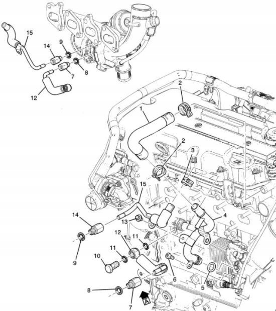 PRZEWOD RURKA TURBINY ASTRA J INSIGNIA MOKKA 1 4T Part number 55568031