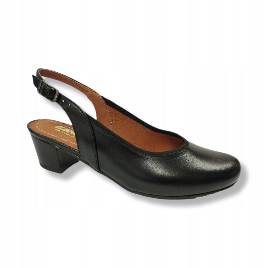 lodičky béžové patní kůže Wielbut 556 černé vel.39