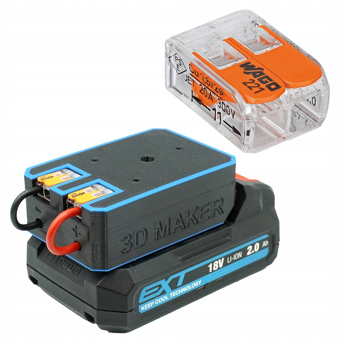 Adapter Erbauer 18V WAGO, MOBILNA STACJA zasilająca