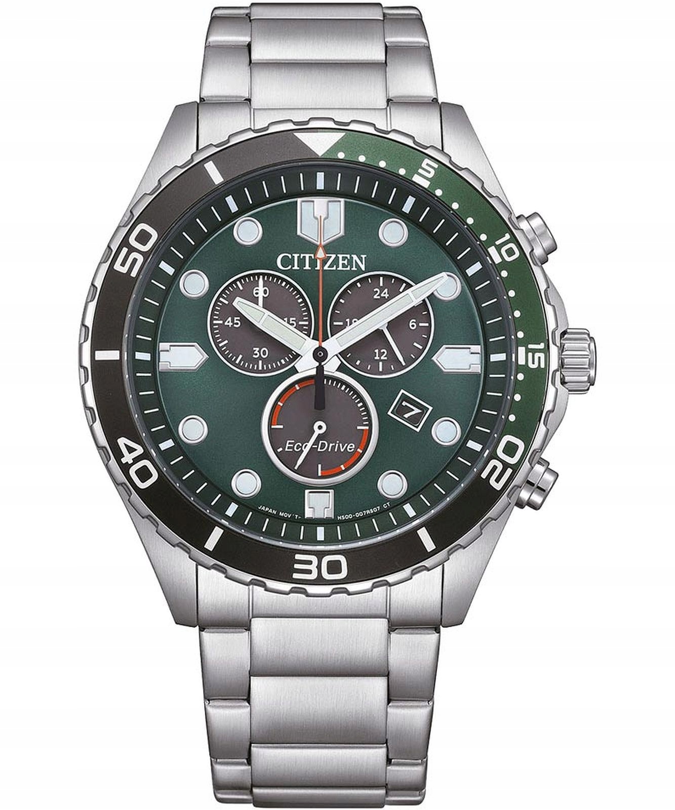Pánské Hodinky Citizen Eco-Drive AT2561-81X Chronograph Green Titanium