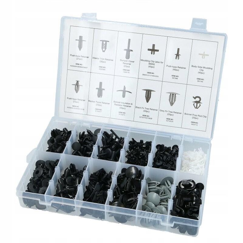 ZESTAW KOŁKI SPINKI TAPICERSKIE VOLVO 350 SZTUK