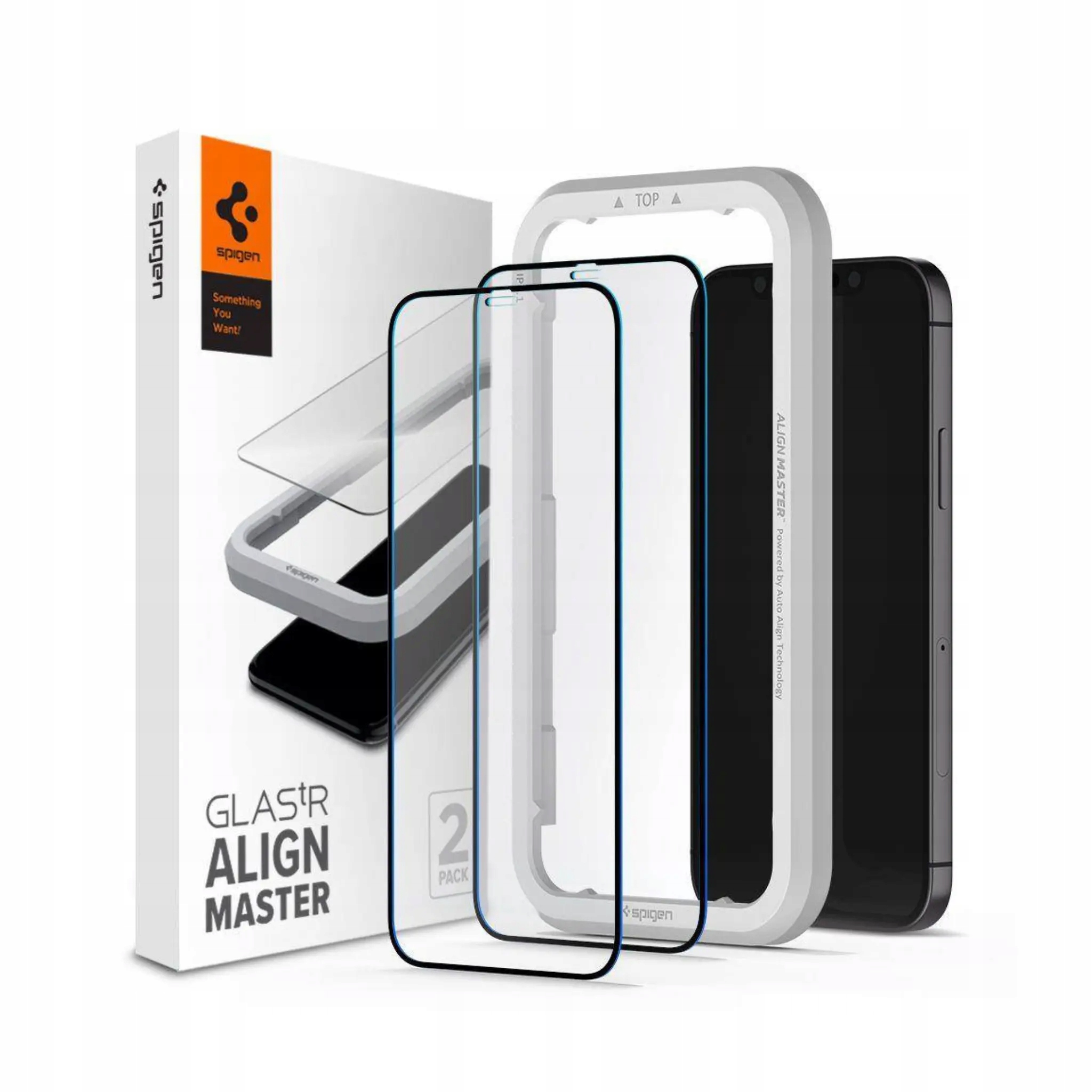 Szkło ochronne Spigen Alm Glas Fc, zestaw 2 sztuki iPhone 12 Pro Max