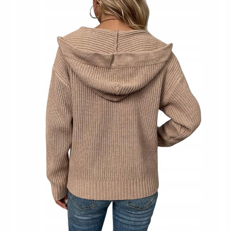 ROZPINANY DAMSKI SWETER KARDIGAN KAPTUR NA ZAMEK Płeć kobieta