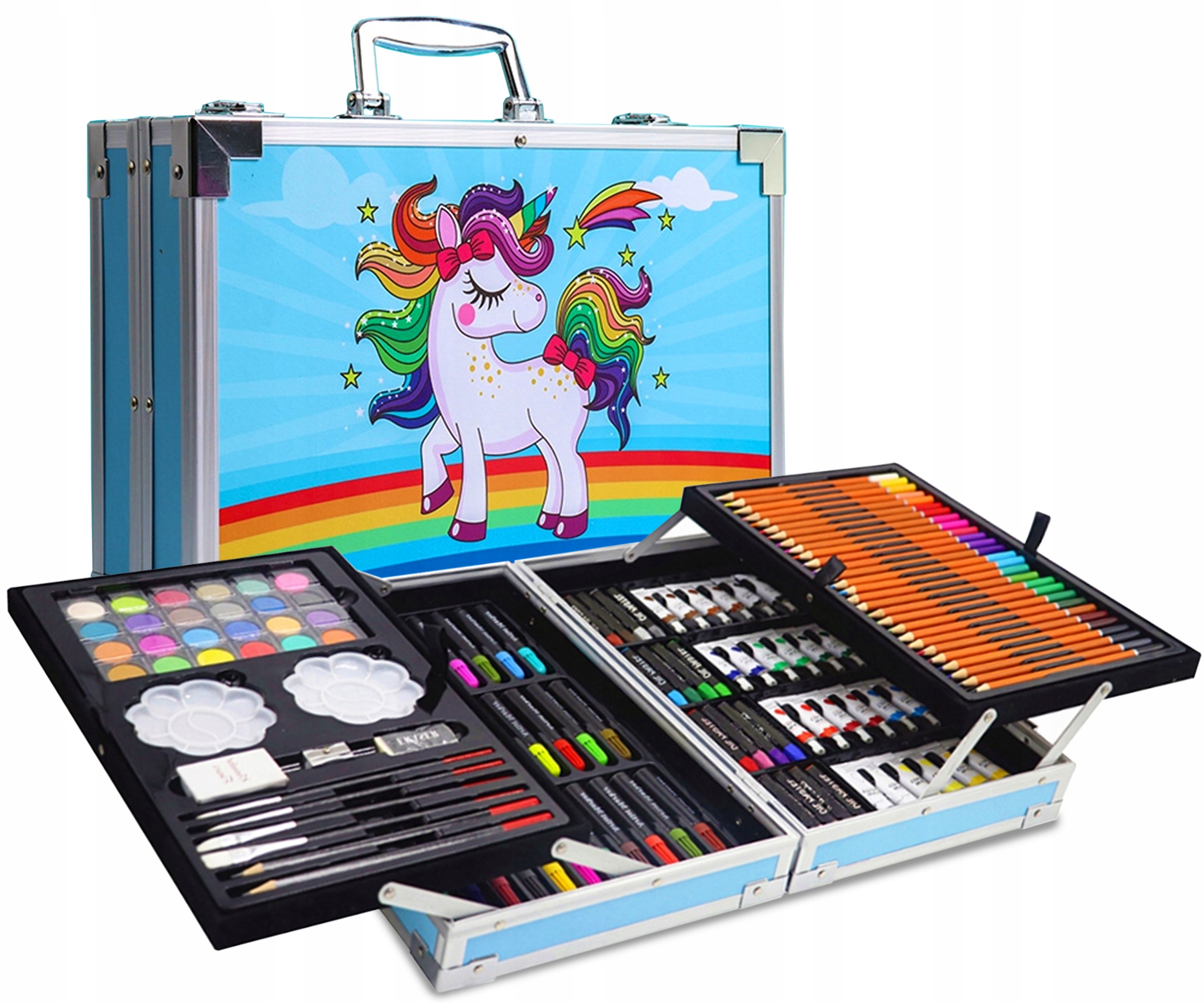 

Zestaw Artystyczny Do Malowania Walizka Jednorożec