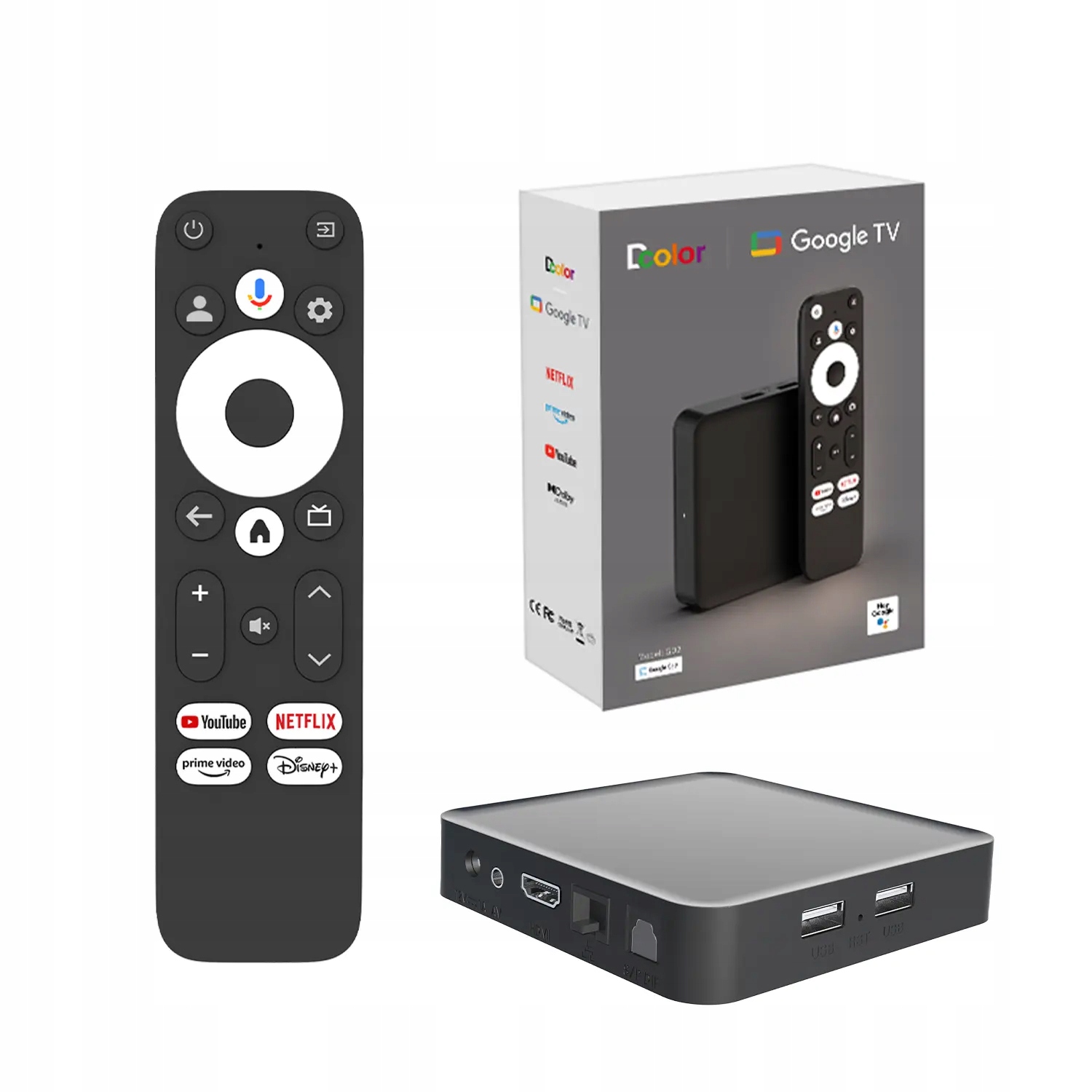 SMART TV BOX PRZYSTAWKA WIFI 2/32GB GOOGLE TV 2024 ANDROID 12 4K ASYSTENT Kod producenta SMART BOX PRZYSTAWKA GD2 2/32GB GOOGLE TV