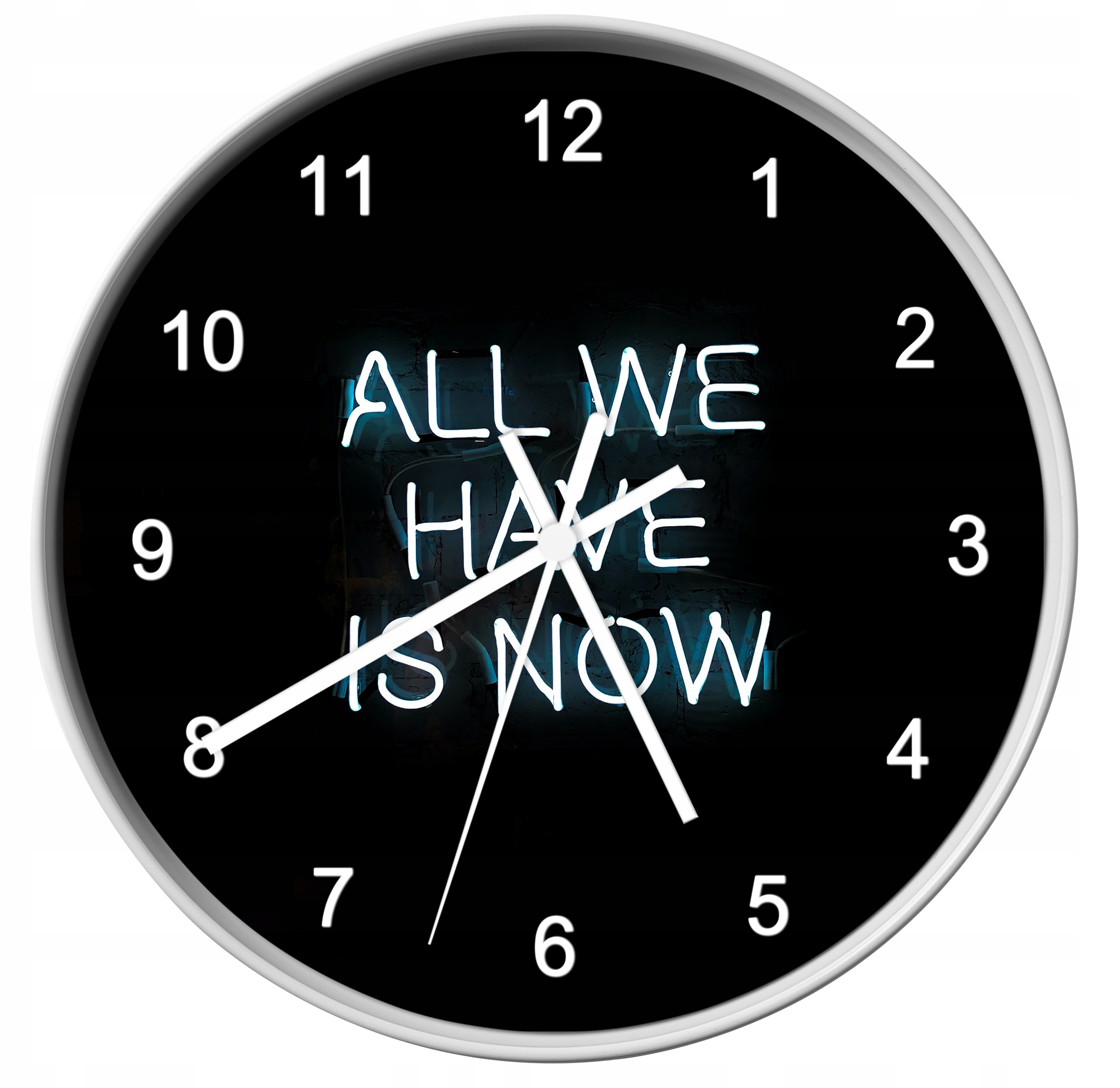 

Nowoczesny cichy zegar ścienny All we have 25 cm