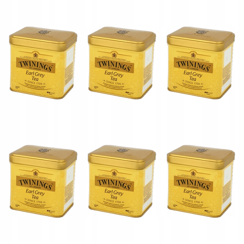 Twinings Čaj Listový Černý Aromatizovaný Earl Grey 100g X6